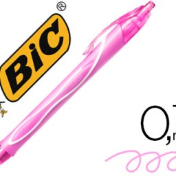 Bolígrafo Bic Gelocity Quick Dry tinta gel rosa